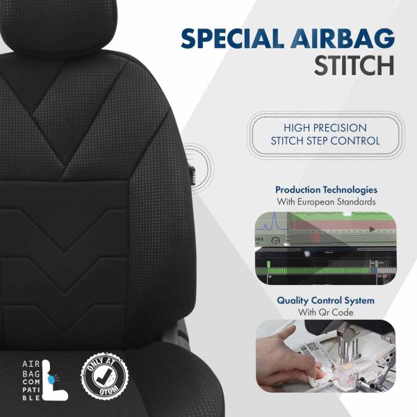 Auto Sitzbezug Set Universal Vorne und Hinten Komfortabel Komplett Set